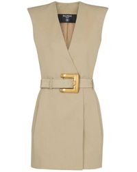 Balmain - Wrap Dresses - Lyst