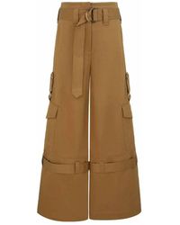 Zimmermann - Broeken ,Bruin ,Katoen Cargo Broek Met D-Ring Riem - Lyst