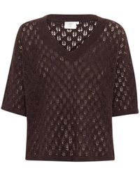 Kaffe - V-Ausschnitt Pullover - Lyst