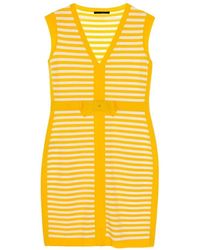 Carolina Herrera - Gestreiftes Jacquardkleid Mit Ch Initialen - Lyst