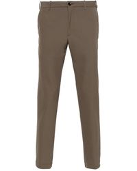Incotex - Broeken ,Bruin ,Khaki Broek Met Elastische Tailleband - Lyst