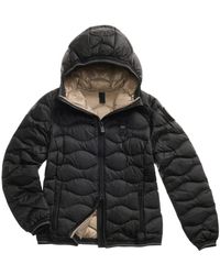 Blauer - Schwarze Steppdaunenjacke Für Frauen - Lyst