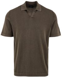 Drumohr - Tops ,Bruin ,Bruine Polo Shirt Voor - Lyst