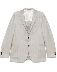 Corneliani - Jassen ,Wol Luxe Wol Zijde Linnen Jas - Lyst