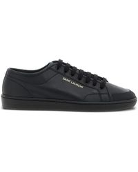 Saint Laurent - Schoenen ,Zwart ,Leer Gym Sneakers - Lyst