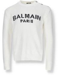 Balmain - Round-Neck Knitwear - Lyst