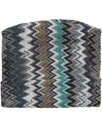 Missoni - Accessoires ,Veelkleurig ,Polyester Zig Zag Lurex Print Hoed - Lyst