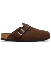 Birkenstock - Boston Suede Sandals - Lyst