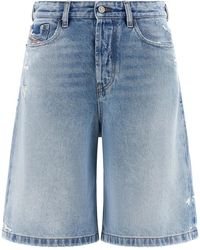 DIESEL - Korte Broeken ,Blauw ,Katoen De-Sire-Short Bermuda Shorts - Lyst