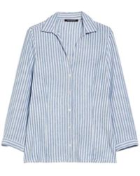 Pennyblack - Zomer Linnen Overhemd Slim Fit V-Hals - Lyst