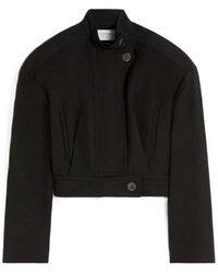 Max Mara - Jassen ,Zwart ,Katoen Bomber Oversize - Lyst