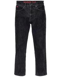 BOSS - Jeans in denim nero per uomo - Lyst