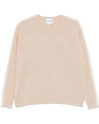 Kujten - Truien & Vesten ,Cashmere Gebreide Trui Met Whipstitch - Lyst