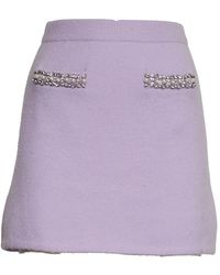 Self-Portrait - Rokken ,Paars ,Lila Kristal Trim Gebreide Rok - Lyst