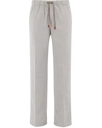 Kiton - Broeken ,Grijs ,Elegante Broeken - Lyst
