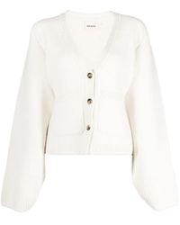 KHAITE - Kasjmier Vest Met Knoop - Lyst