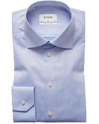 Eton Casual Overhemden - - Heren - Blauw