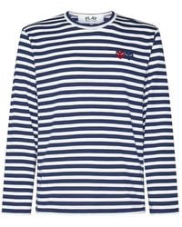 COMME DES GARÇONS PLAY - T-Shirt Double Emblem - Lyst