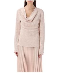 Givenchy - Draped 4G Jaquard Sweater - Lyst