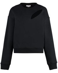 McQueen - Baumwoll-Sweatshirt Mit Rundhalsausschnitt - Lyst