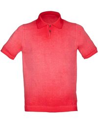 Alpha Studio - Rotes polo shirt mit reverse cold - Lyst