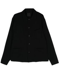 Givenchy - Zwarte Wol Klassieke Kraag Shirt - Lyst