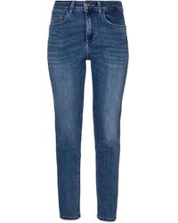 Liu Jo - Jeans de denim de algodón elástico de talle alto - Lyst
