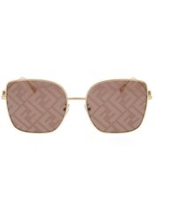 Fendi - Accessoires ,Geel ,Stijlvolle Zonnebril Voor Modieuze Looks - Lyst