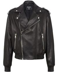 Balmain - Leren Bikerjack - Lyst