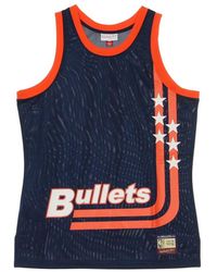Mitchell & Ness - Fitness ,Blauw ,Polyester Nba Team Heritage Basketball Tank Top - Lyst