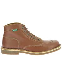 Kickers - Bequeme leder schnürstiefel - Lyst