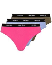 HUGO - Ondergoed ,Veelkleurig ,Katoen Katoen Elastische Tailleband Pak Van Drie - Lyst