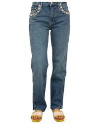 Guess - Jeans ,Blauw ,Denim Denim Blauwe Zak Stijlvolle Jeans - Lyst