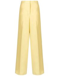 Fabiana Filippi - Pantalones de lino amarillos pad 274f264-d544 770 - Lyst
