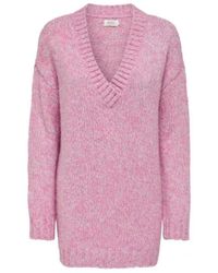 ONLY - V-Neck Knitwear - Lyst