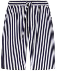 Dolce & Gabbana - Striped Poplin Bermuda Shorts - Lyst
