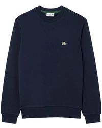 Lacoste - Hoodies & Sweatvesten ,Blauw ,Katoen Felpa Classic Fit Sweatshirt - Lyst