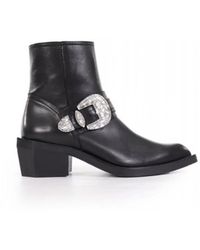 Ras - Takkin Buckle Boots Mit Stssteinen - Lyst
