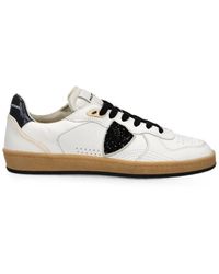 Philippe Model - Leren Sneakers Met Patchwork Met Glitters - Lyst