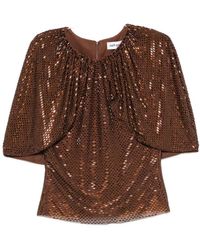Self-Portrait - Overhemden ,Bruin ,Blouses - Lyst