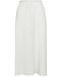 Co. - Rokken ,Wit ,Polyester Asymmetrische Midi-Rok Met Ruches - Lyst