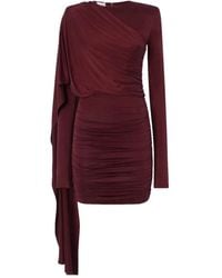ANDAMANE - Rouge Noir Gedrapeerd Mini Jurk - Lyst