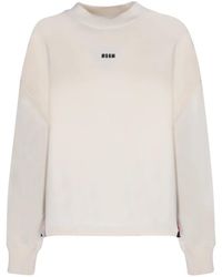 MSGM - Sudaderas blancas para mujeres aw 23 - Lyst