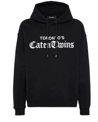 DSquared² - Hoodies & Sweatvesten ,Zwart ,Katoen Relax Fit Hoodie - Lyst