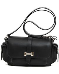 Hogan - Tassen ,Zwart ,Leer Zwarte Leren Handtas Met Veelzijdige Band - Lyst