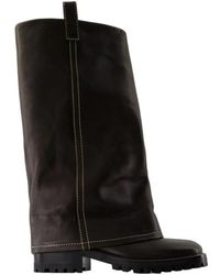 Acne Studios - Schoenen ,Bruin ,Leer Leather Buckle Boot - Lyst