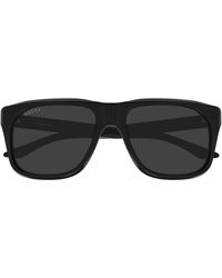 Gucci - Sonnenbrille Gg2077 S 001 Schwarz/Grau Herren - Lyst