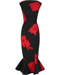 Marni - Blumenmuster Ärmelloses Kleid Mit Ausgestelltem Saum - Lyst