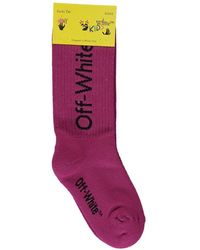 Off-White c/o Virgil Abloh - Socken mit kontrastierendem logo - Lyst