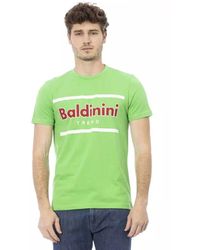 Baldinini - Smaragdgrünes baumwoll-t-shirt stilvoll lässig elegant - Lyst